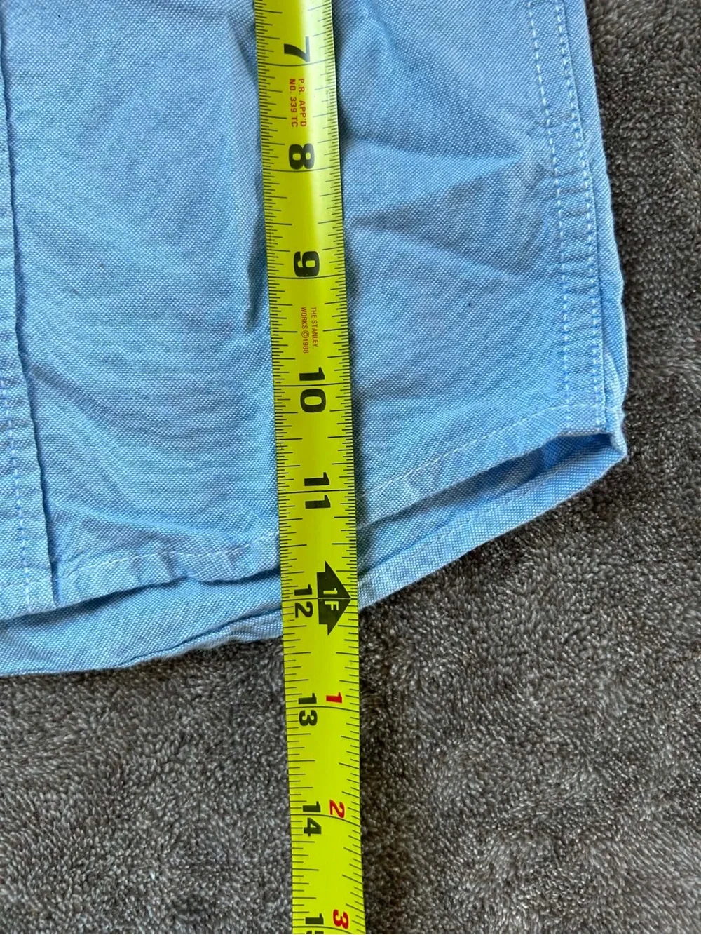 The Children's Place Light Blue Short Sleeve Button-Down Shirt 6-9 months Preppy